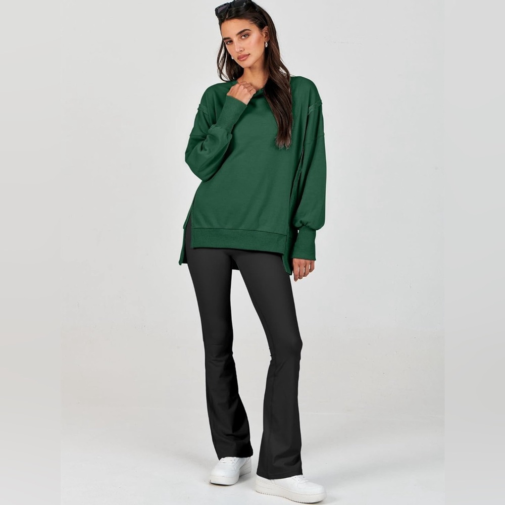 Caracilia Womens Oversized Sweatshirts Crewneck